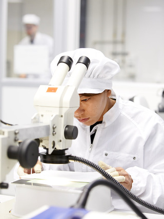 06

Schott AG

Produktion von Glas-Keramik-Verbindungen - Kontrolle durchs Mikroskop